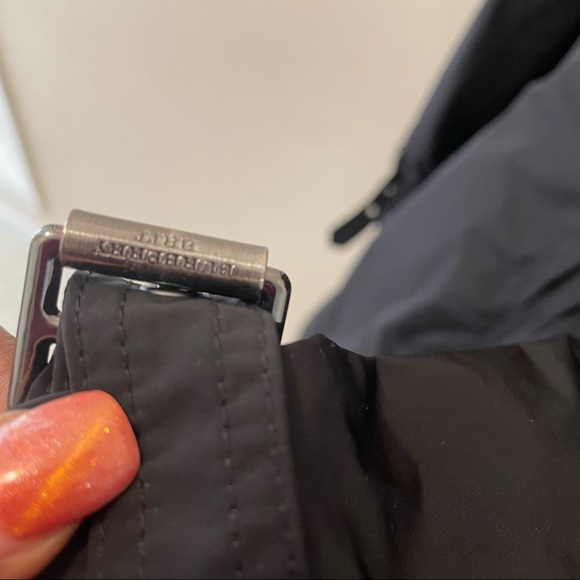 Burberry Brit women’s black Rain coat Size US 10 - Picture 7 of 9